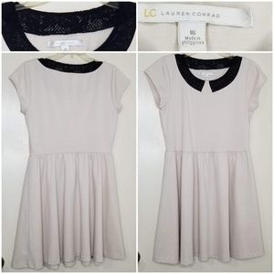 LC Lauren Conrad Beige Baby Doll Style Dress S/16